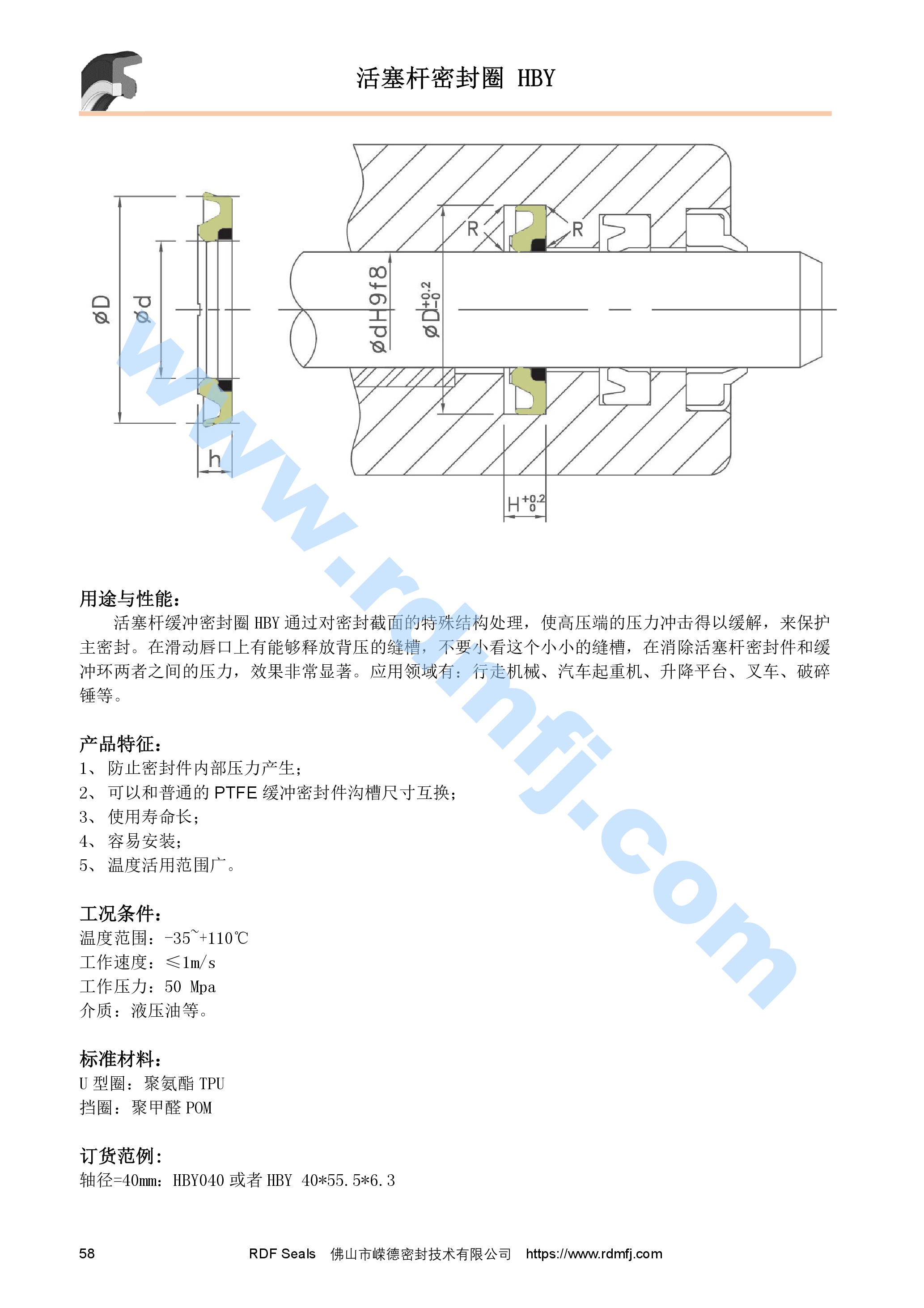 進口緩沖密封環(huán)HBY